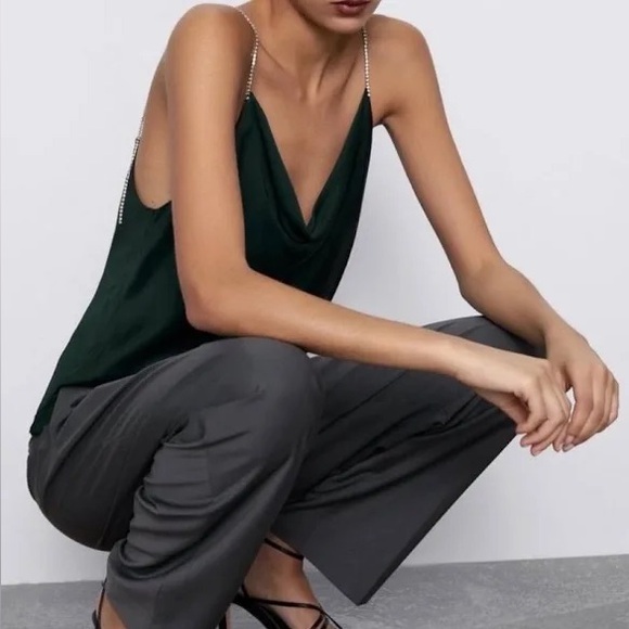 Zara Hunter green going out too with bling straps - Picture 3 of 12